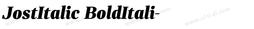 JostItalic BoldItali字体转换